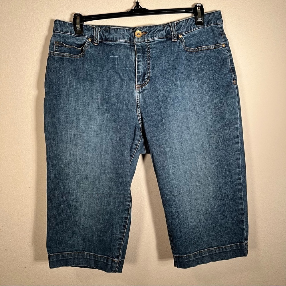 Venezia Blue Cropped Jeans Straight Leg